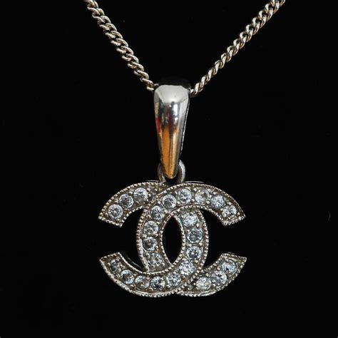 sterling silver fake chanel logo chain|real chanel jewelry symbol.